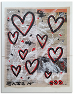 untitled (acrylic & collage on newsprint)